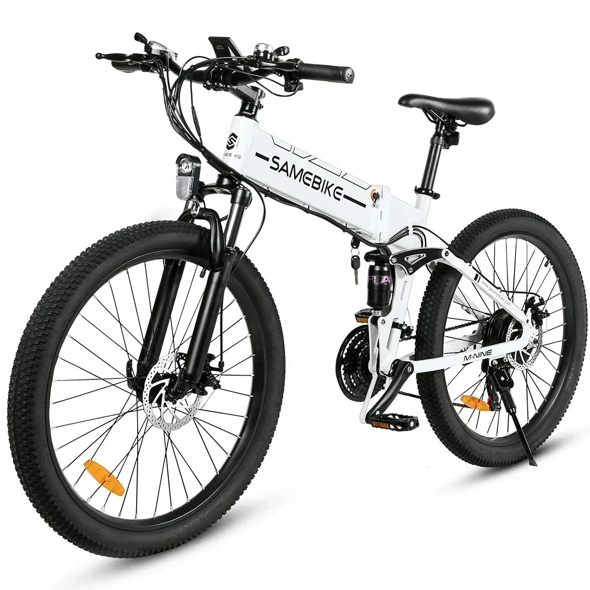 Bicicleta eléctrica plegable de montaña para adulto, bici con Motor de 900W, batería de litio de 48V y 14Ah, 60KM de autonomía, 26 pulgadas